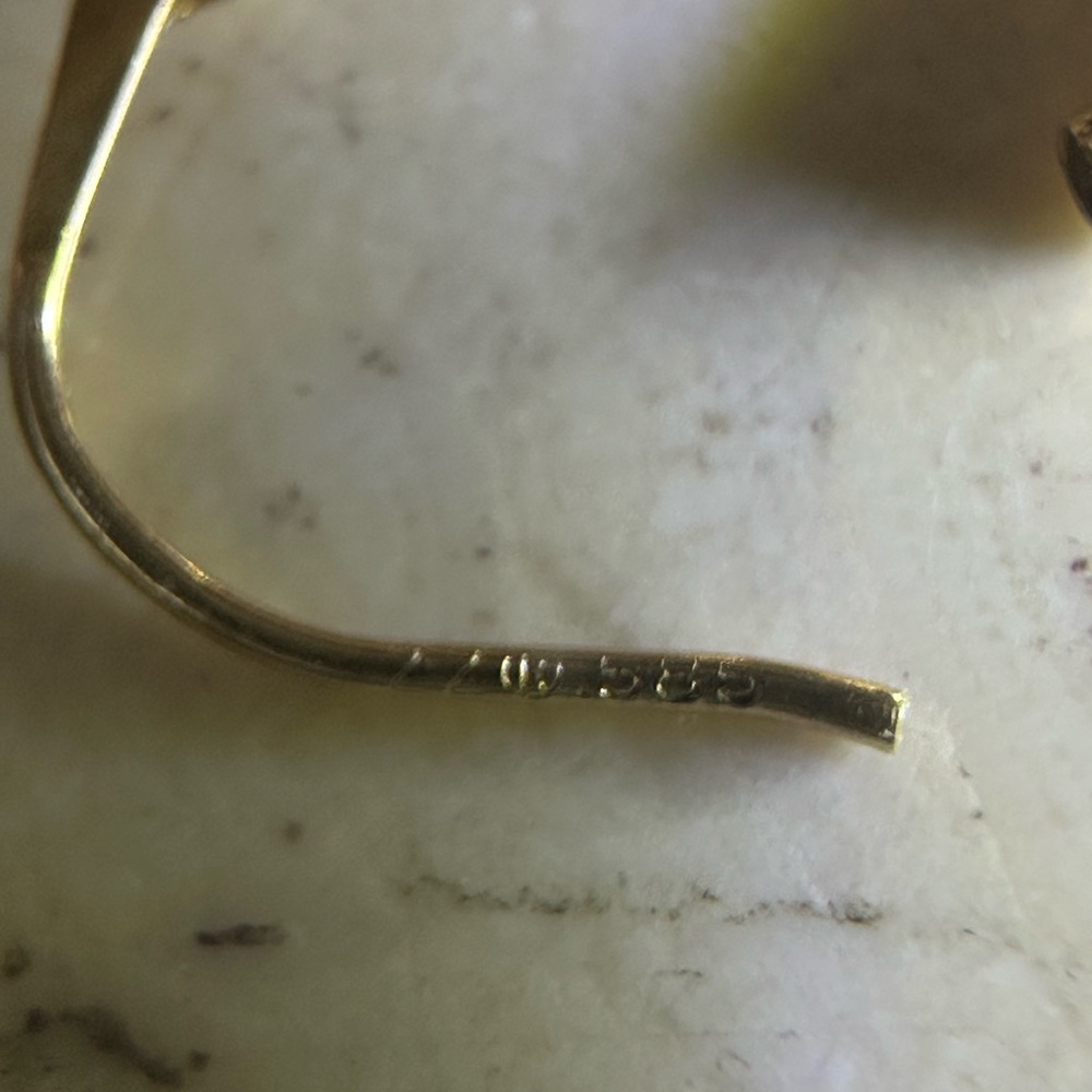 14k Yellow Gold Hoop Earrings - Picture 4 of 10